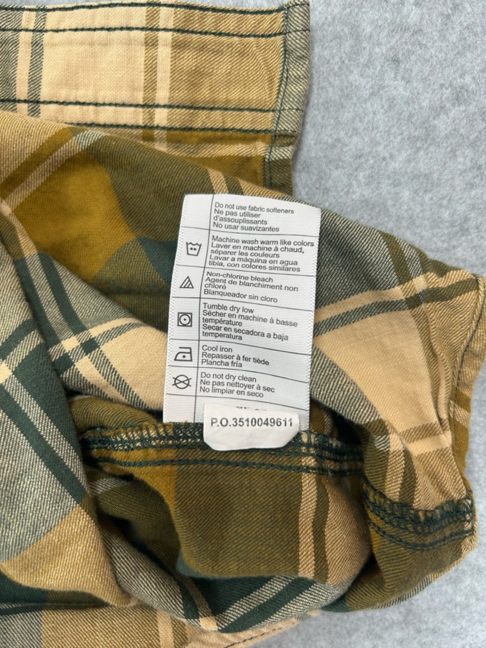 Carhartt Short-Sleeve Plaid Button-Down Shirt in Olive and Tan - Picture 6 of 10